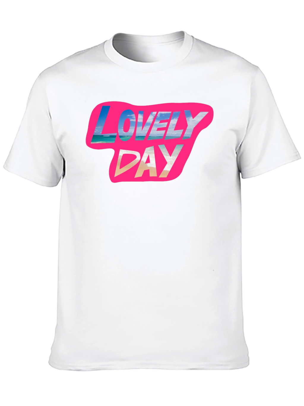 Lovely Day Graphic Tee - Soft Black Cotton T-Shirt