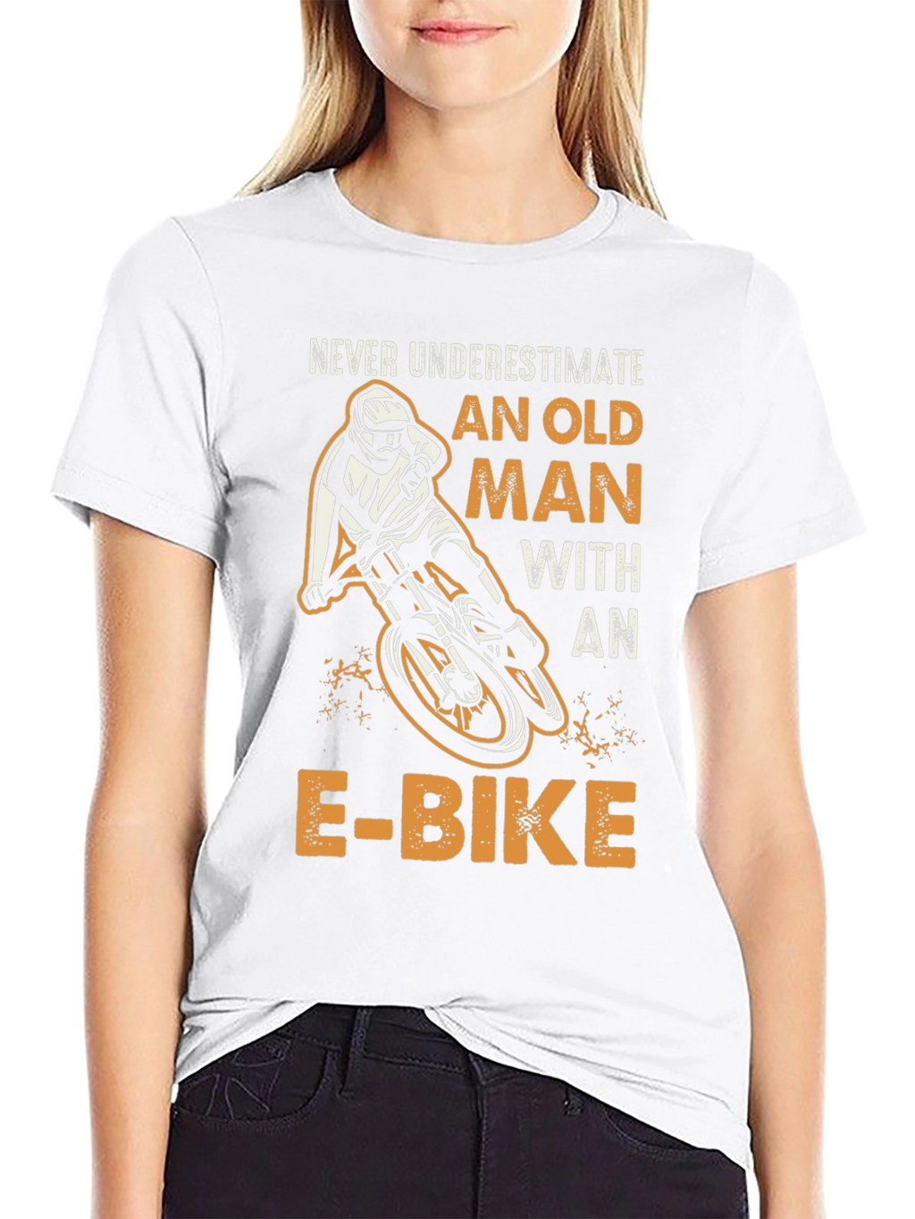 Never Underestimate Old Man E-Bike Graphic Tee