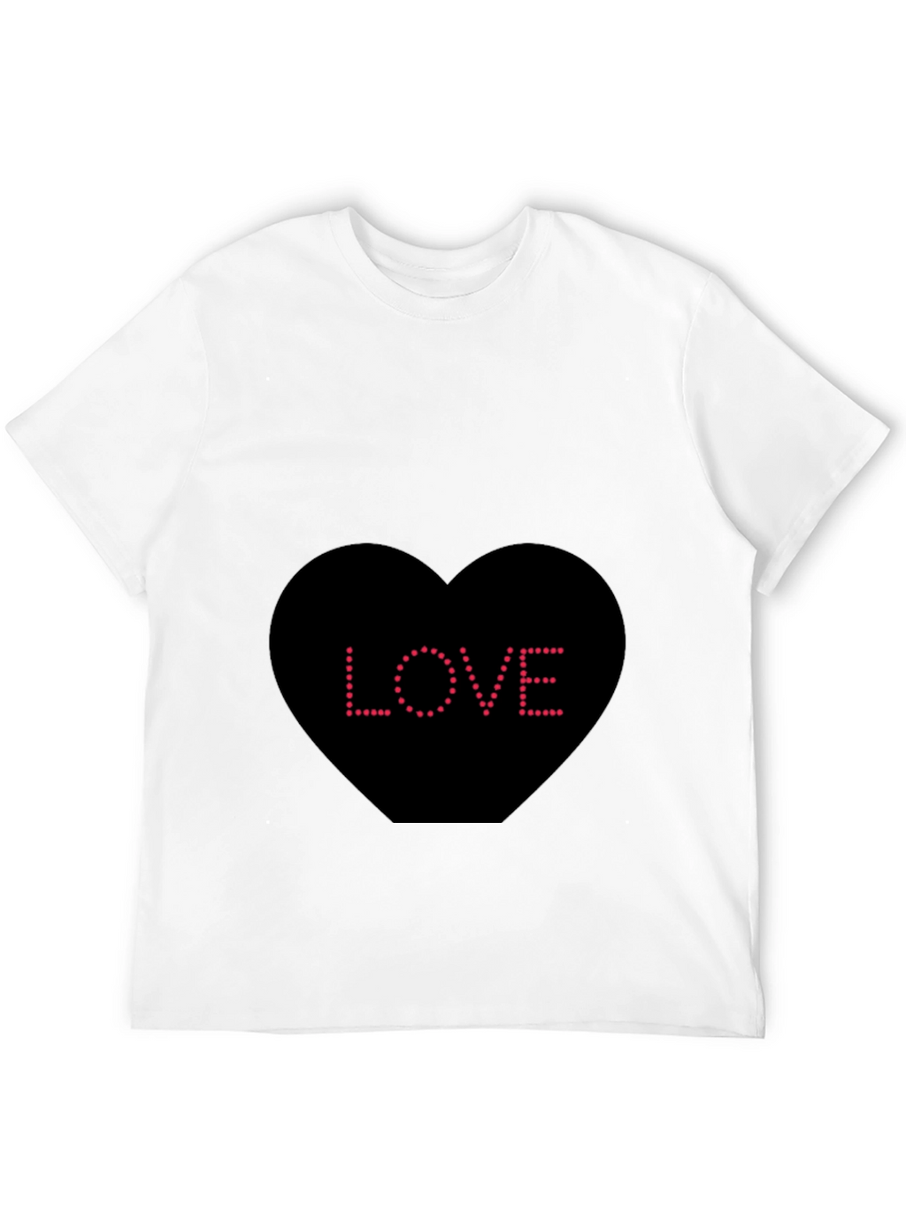 Love Heart Dot T-Shirt - Black