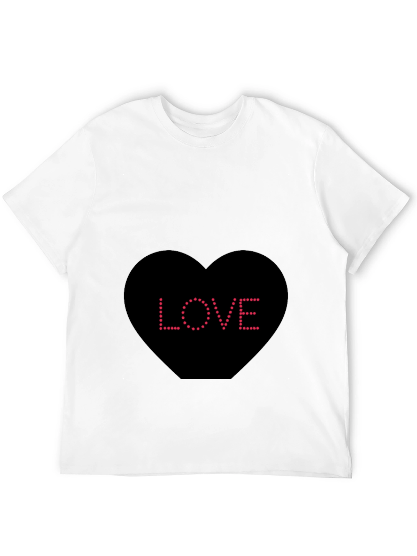 Love Heart Dot T-Shirt - Black