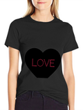 Love Heart Dot T-Shirt - Black