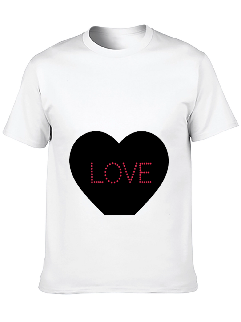 Love Heart Dot T-Shirt - Black