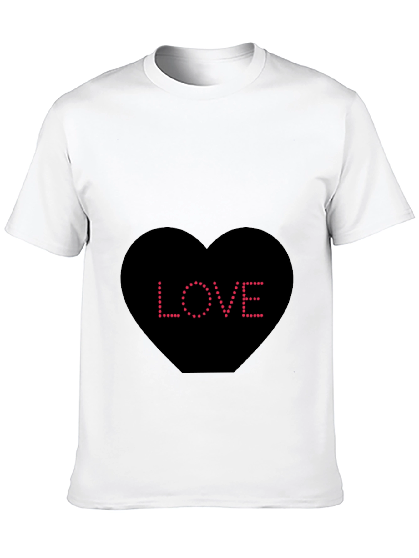 Love Heart Dot T-Shirt - Black