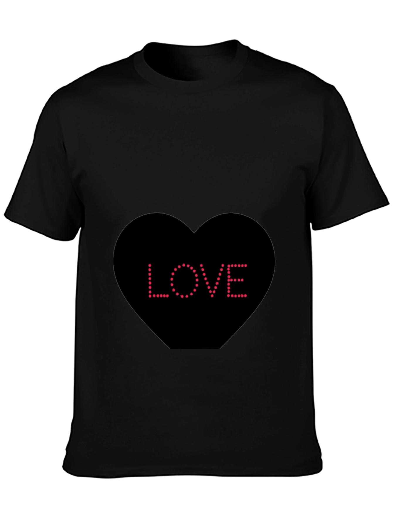 Love Heart Dot T-Shirt - Black