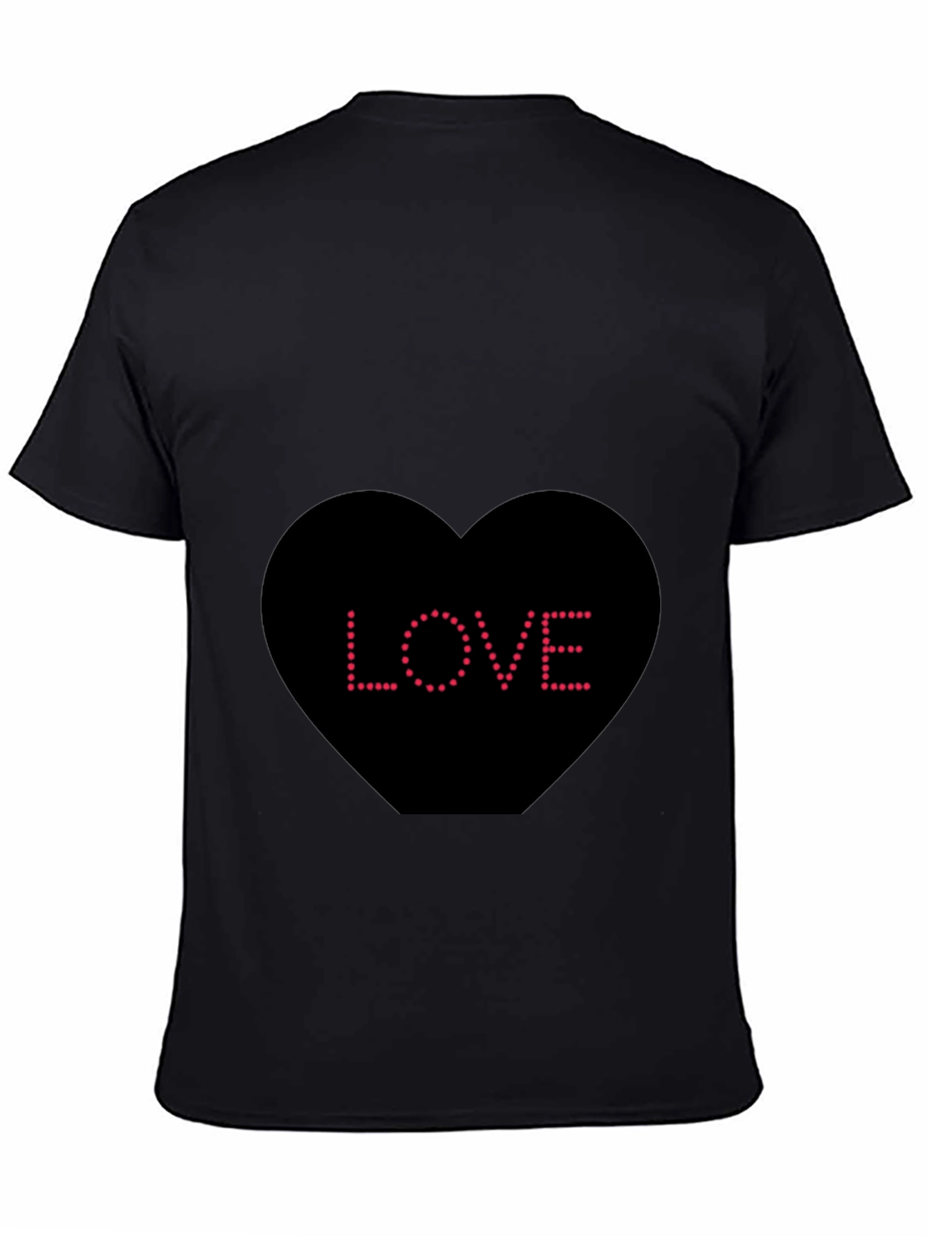 Love Heart Dot T-Shirt - Black