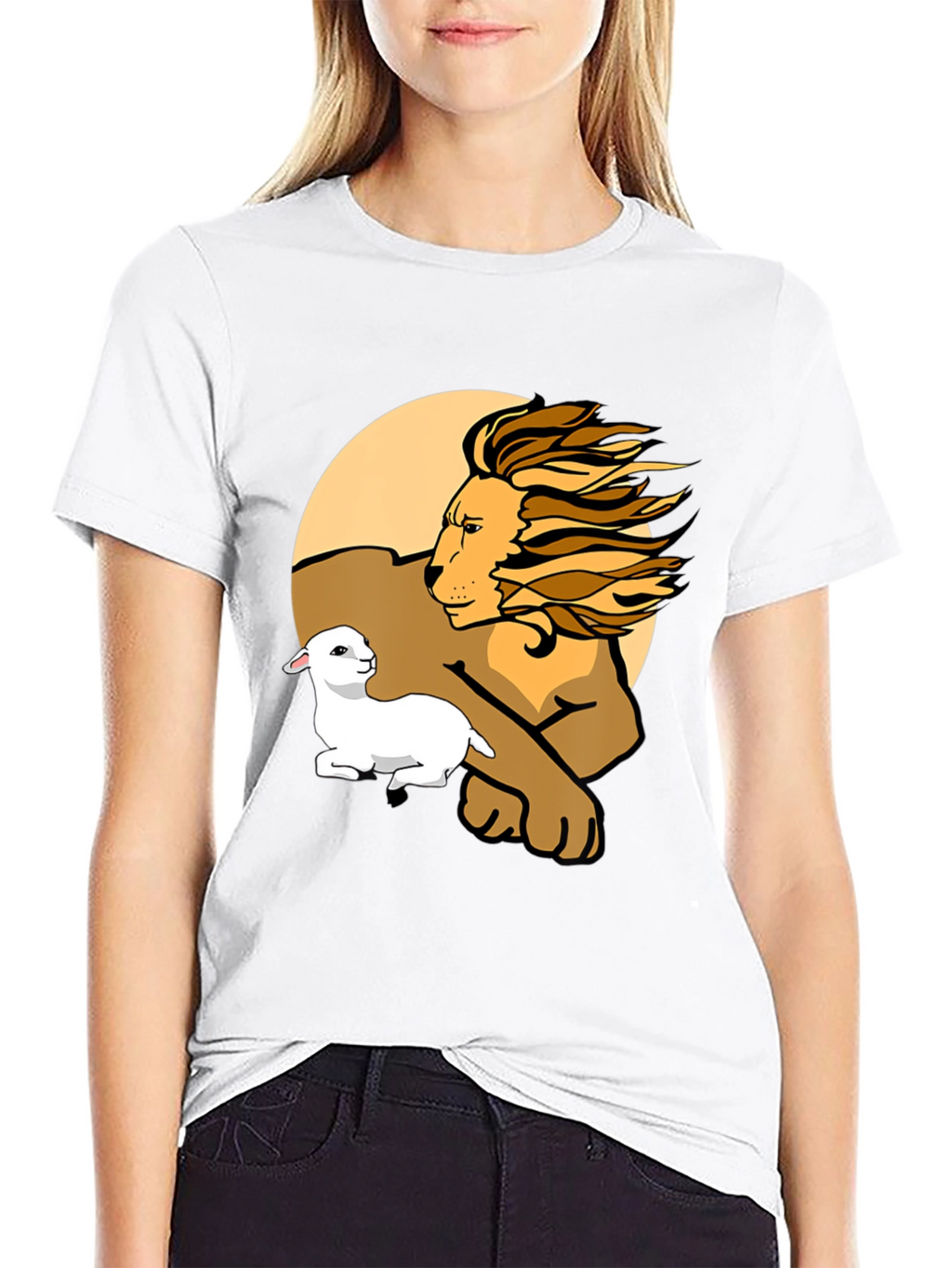 Lion and Lamb Graphic Tee - Unisex Comfort