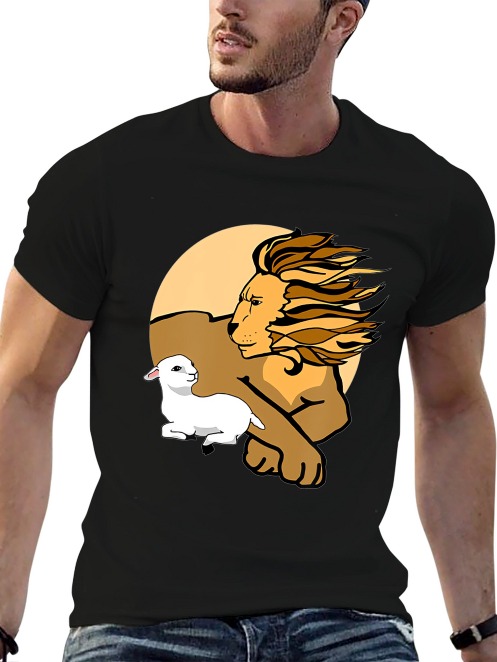 Lion and Lamb Graphic Tee - Unisex Comfort