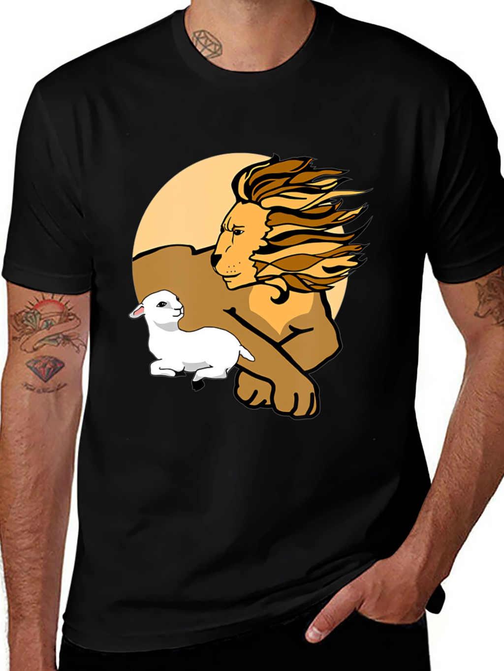 Lion and Lamb Graphic Tee - Unisex Comfort