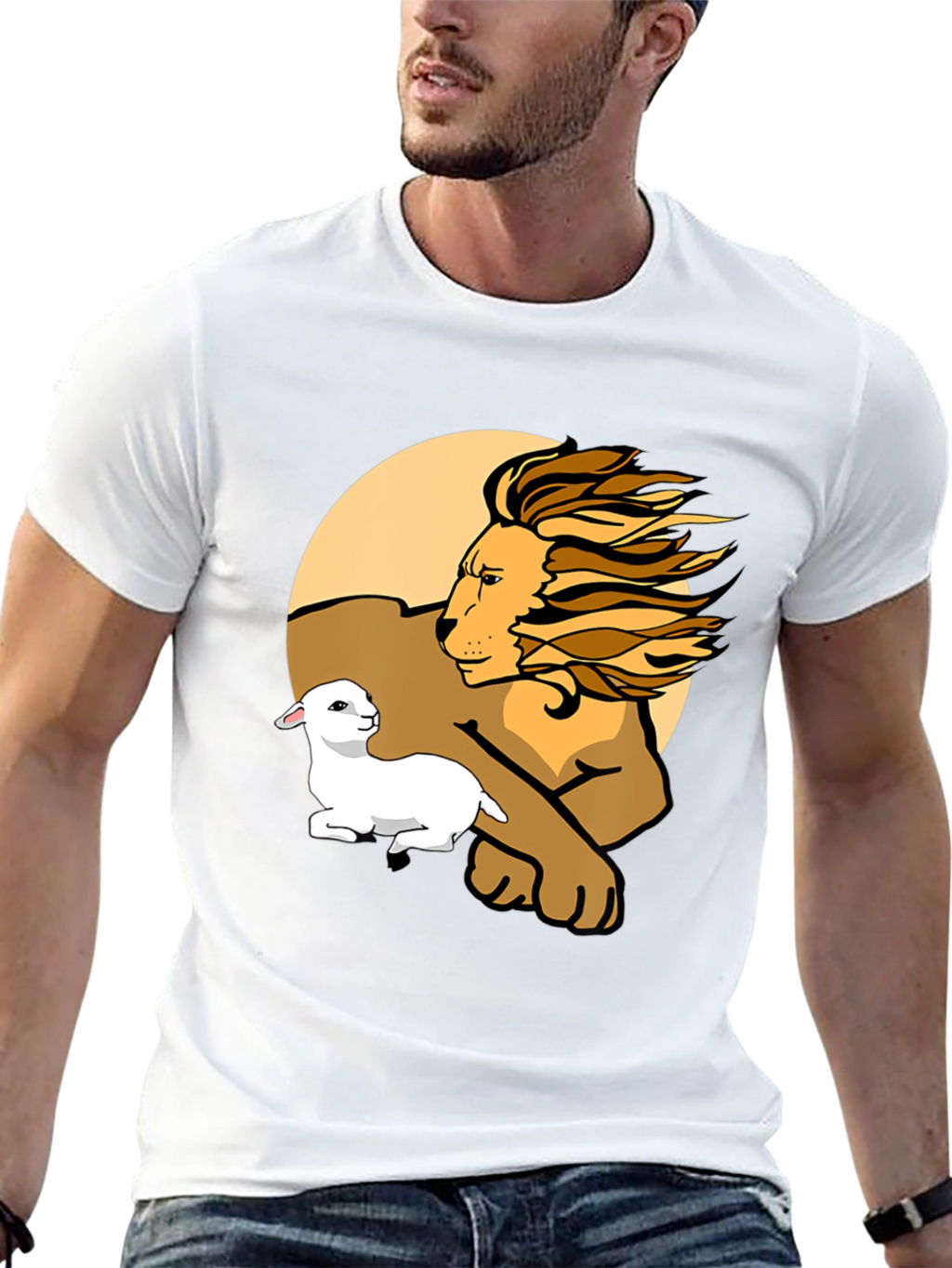 Lion and Lamb Graphic Tee - Unisex Comfort