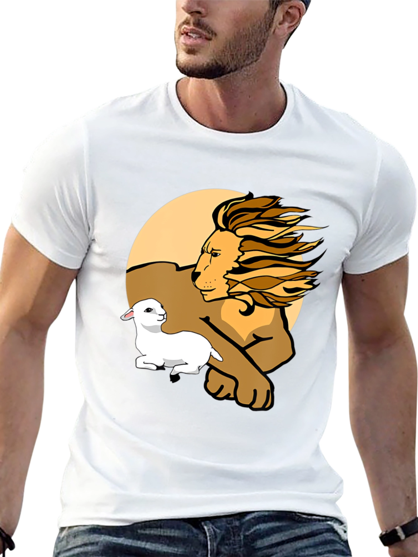 Lion and Lamb Graphic Tee - Unisex Comfort
