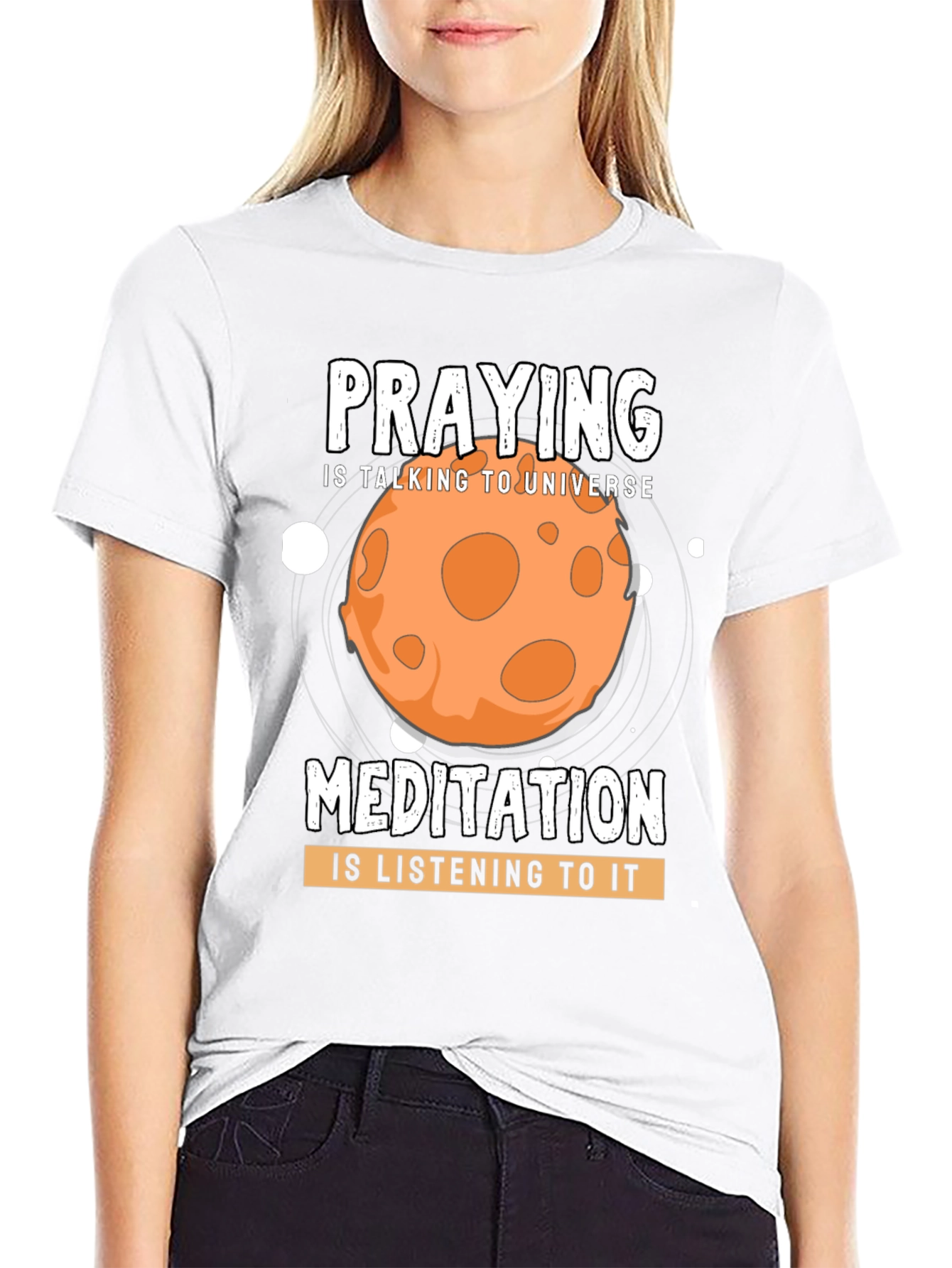 Praying & Meditation Universe T-Shirt