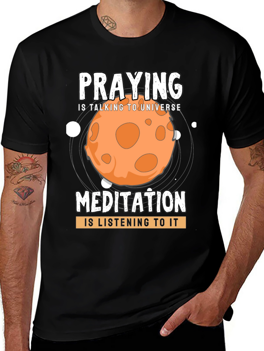 Praying & Meditation Universe T-Shirt