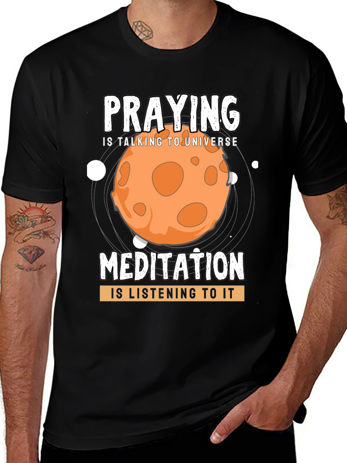 Praying & Meditation Universe T-Shirt