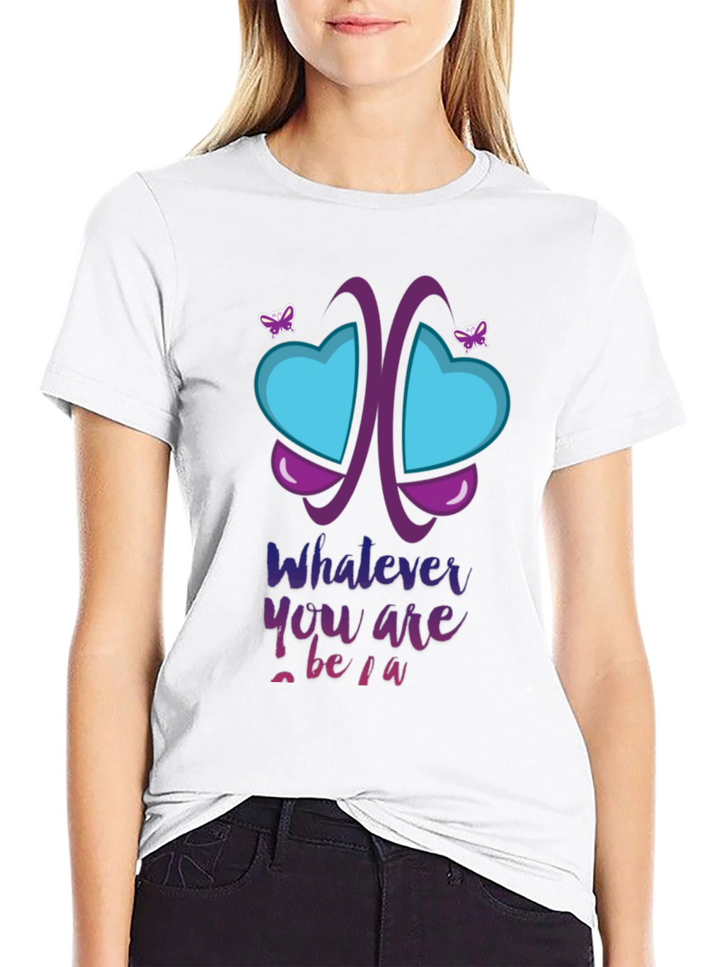 Unique Butterfly Heart Graphic T-Shirt