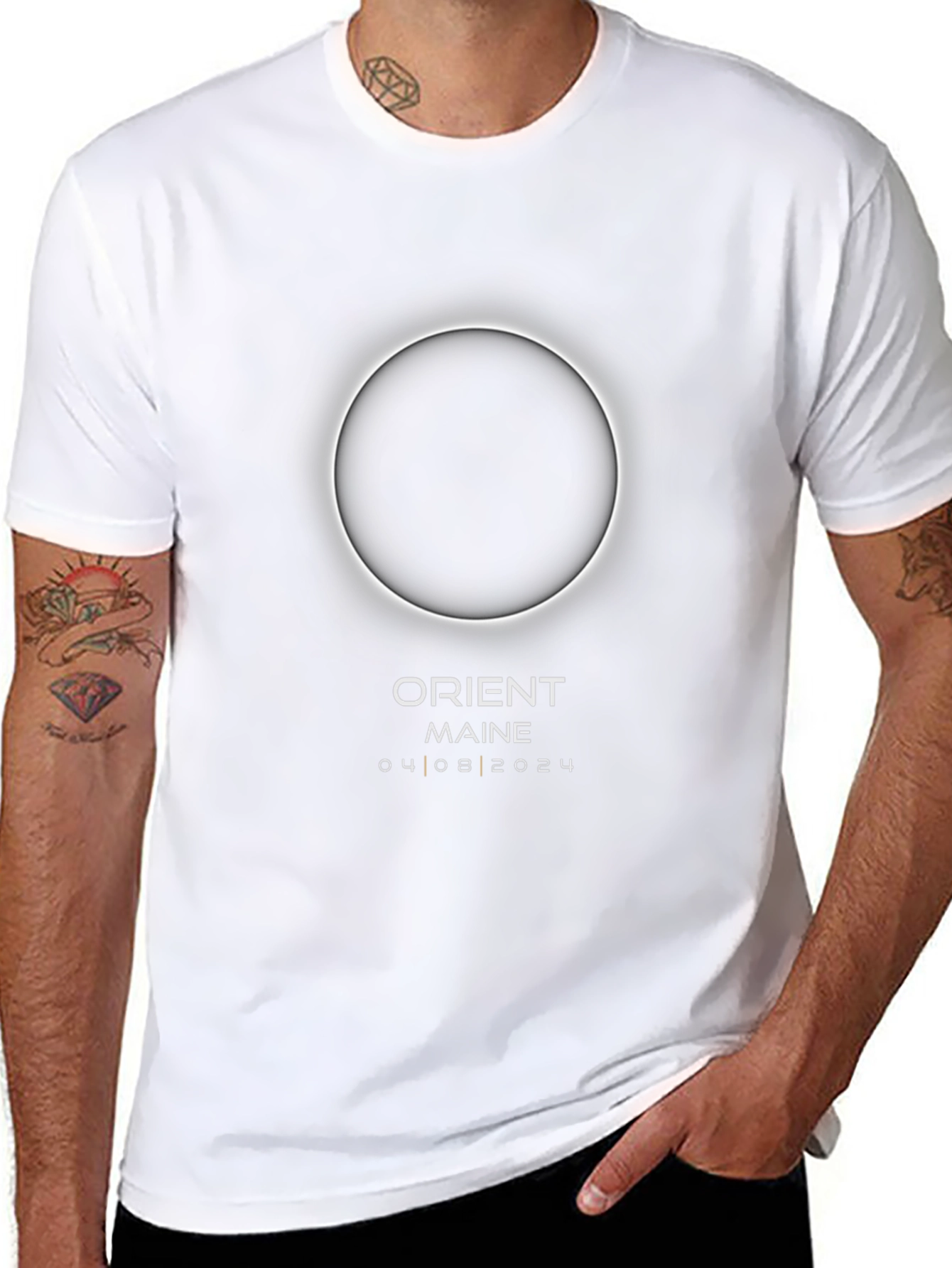Orient Maine Eclipse 2024 Black T-Shirt