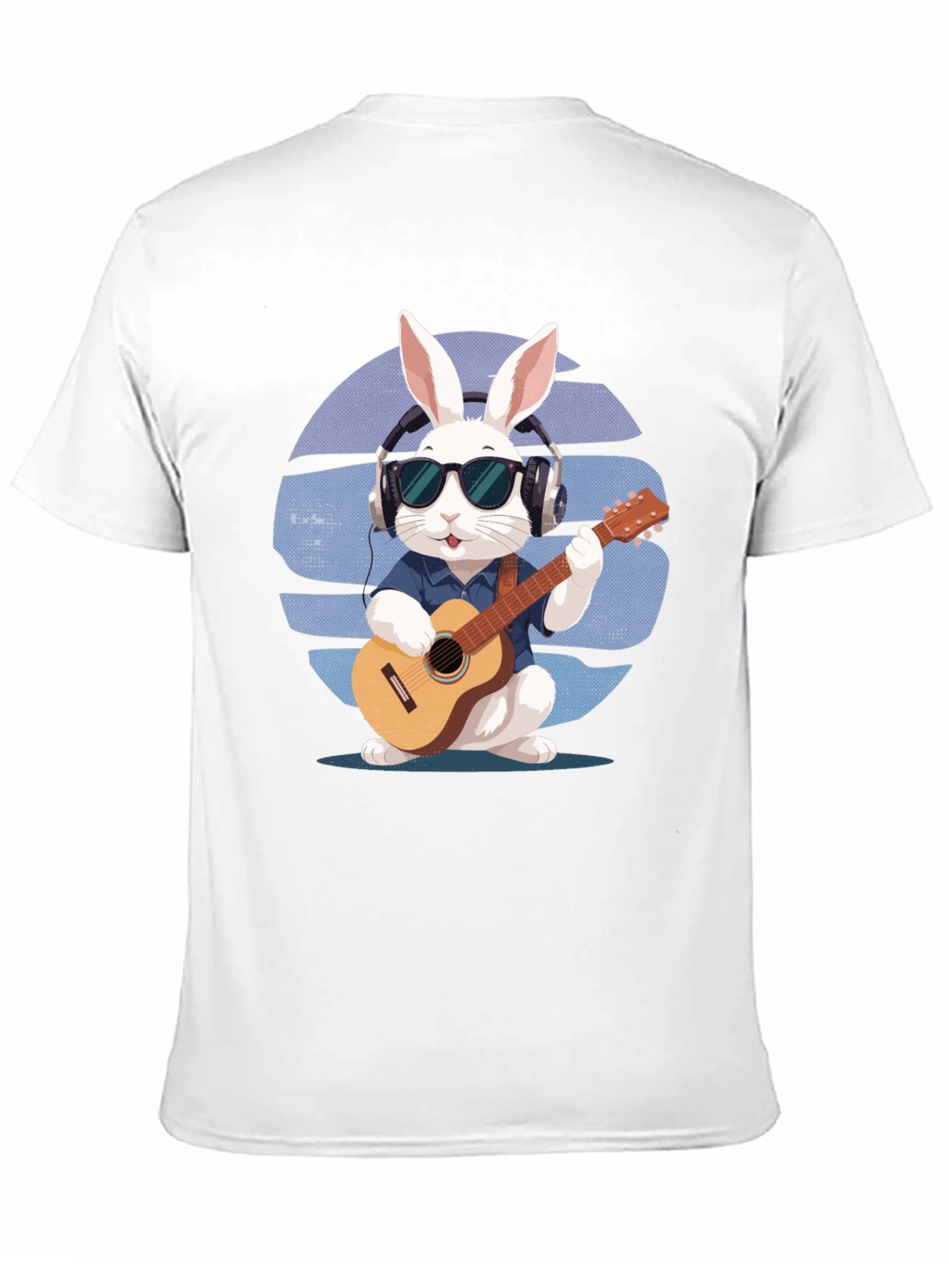 Cool Rabbit Guitarist Graphic Tee