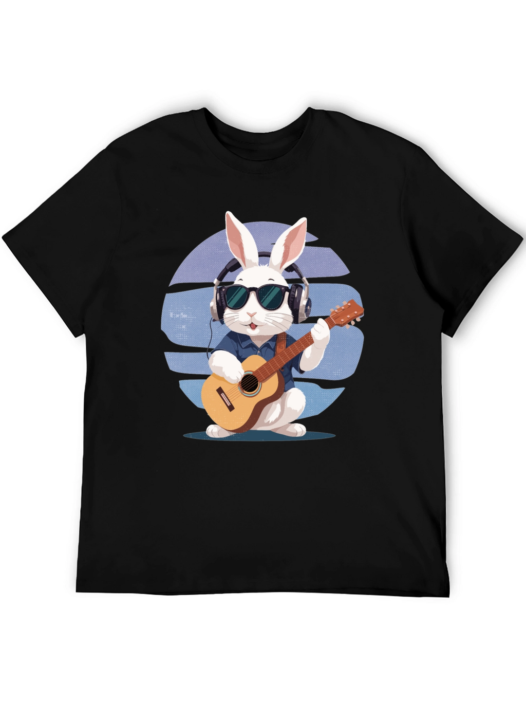 Cool Rabbit Guitarist Graphic Tee