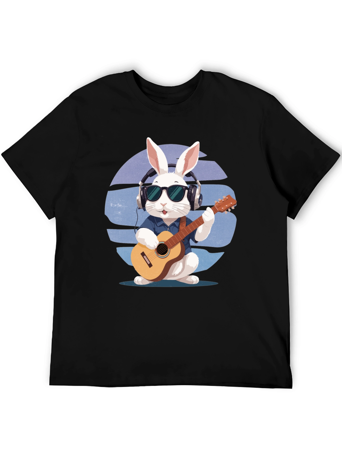 Cool Rabbit Guitarist Graphic Tee