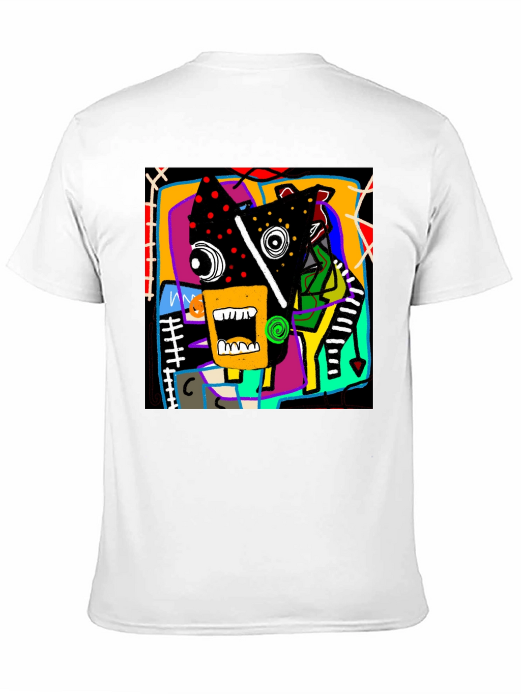 Abstract Graphic Print Crew Neck T-Shirt
