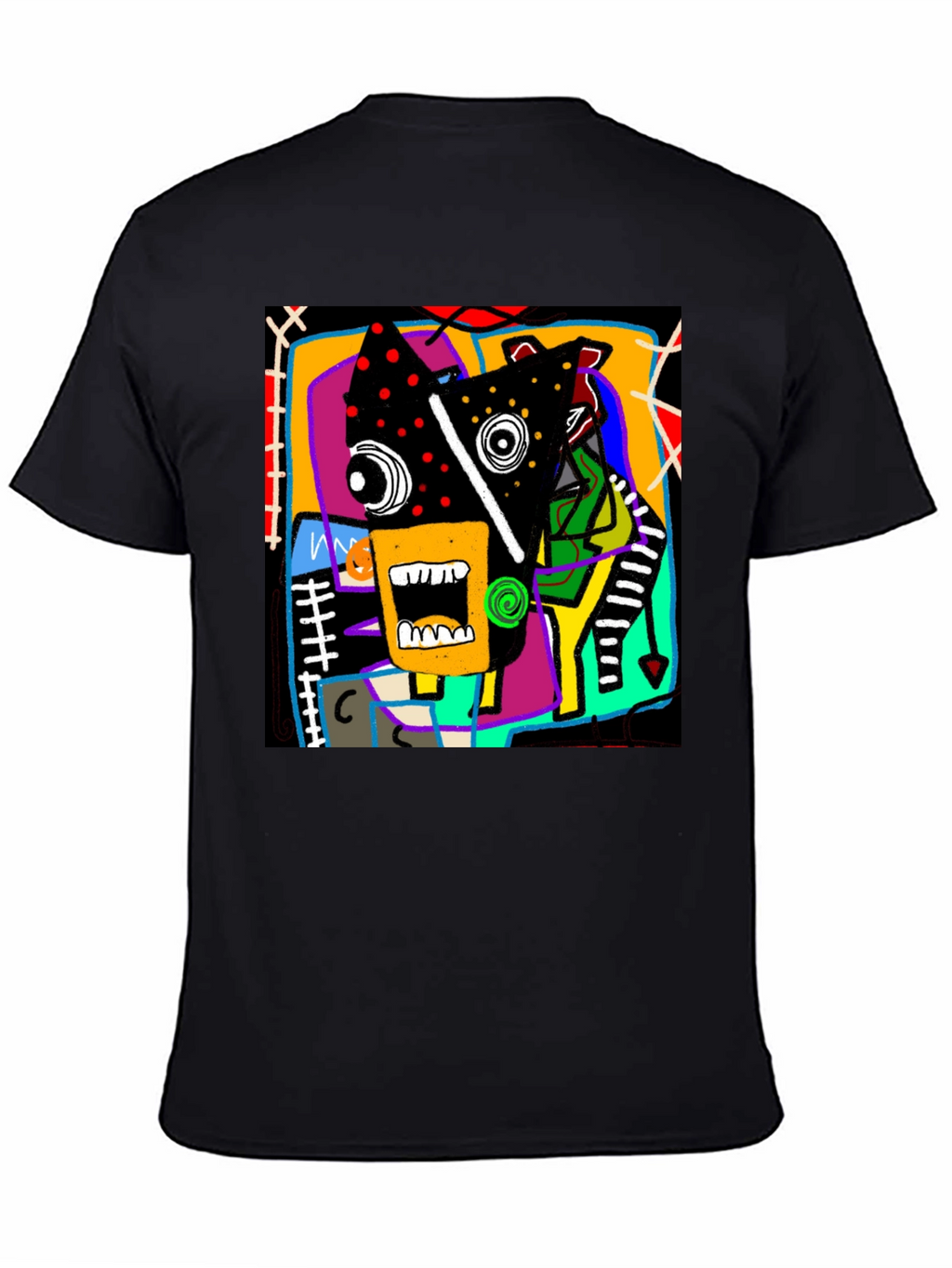 Abstract Graphic Print Crew Neck T-Shirt