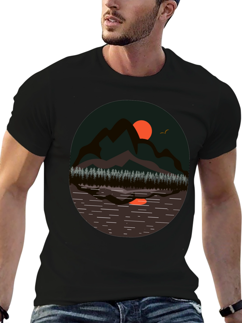 Mountain Scene Graphic Tee