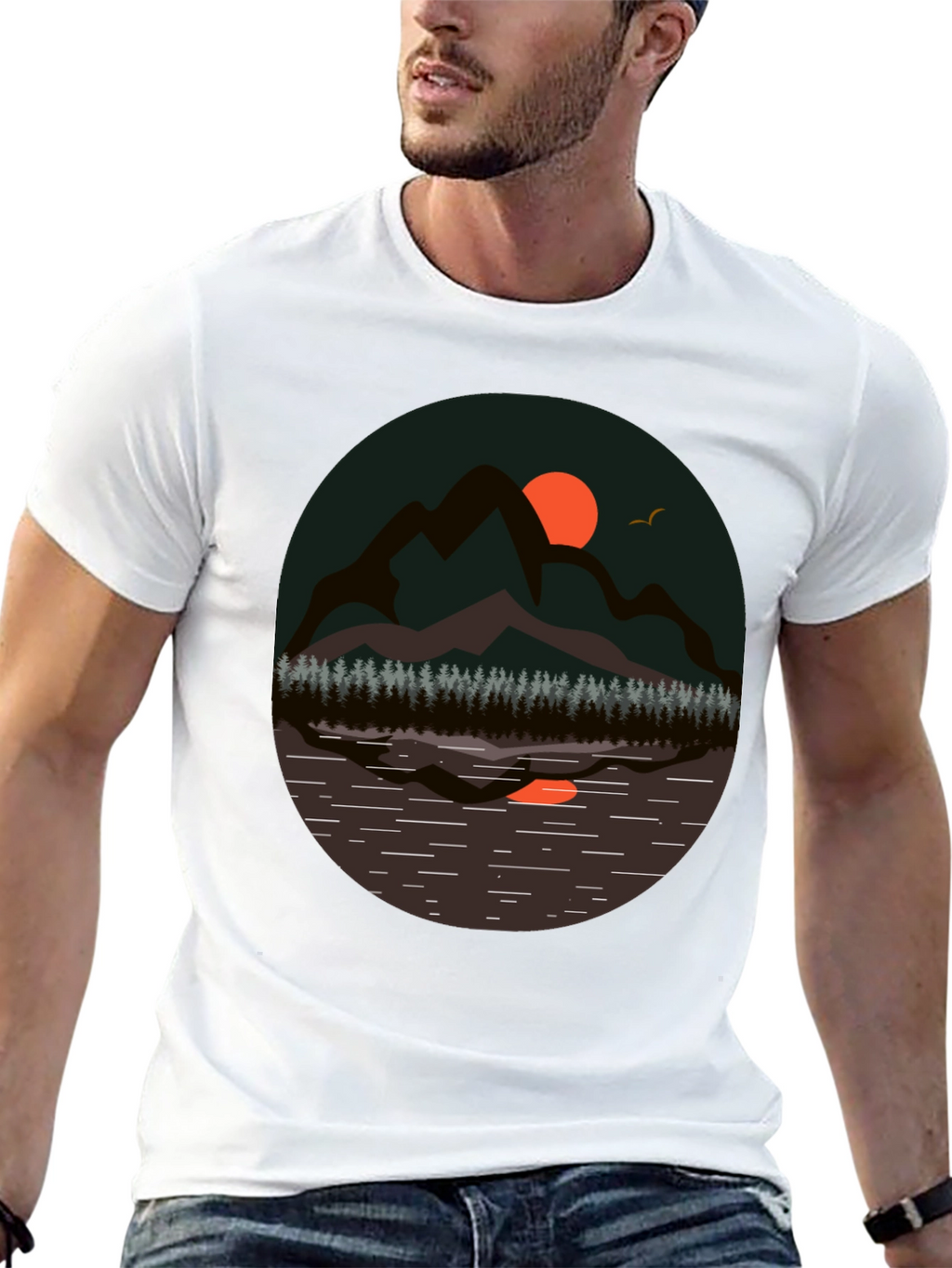 Mountain Scene Graphic Tee