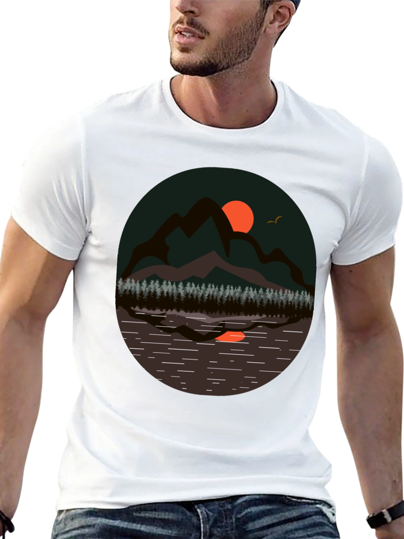 Mountain Scene Graphic Tee