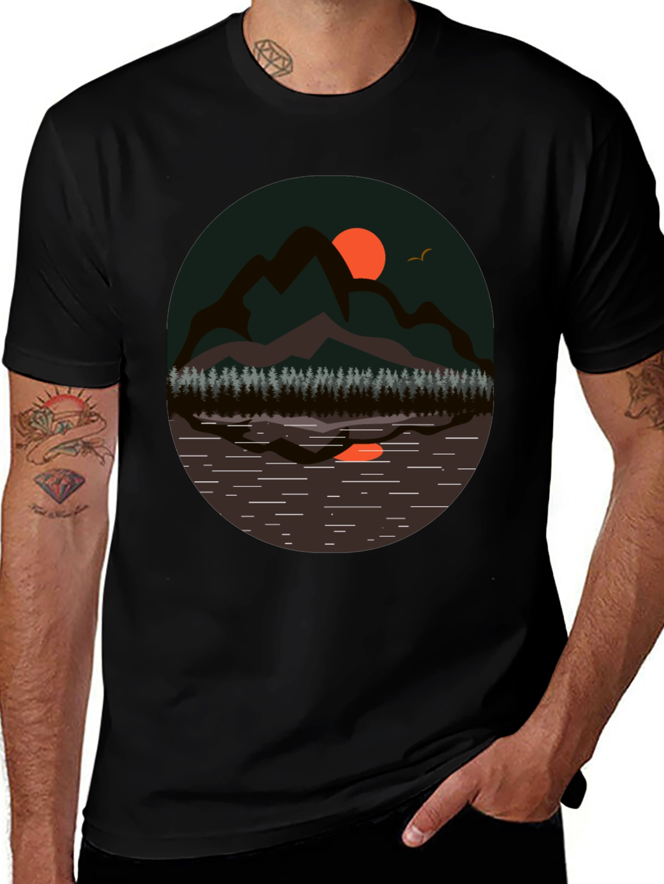 Mountain Scene Graphic Tee