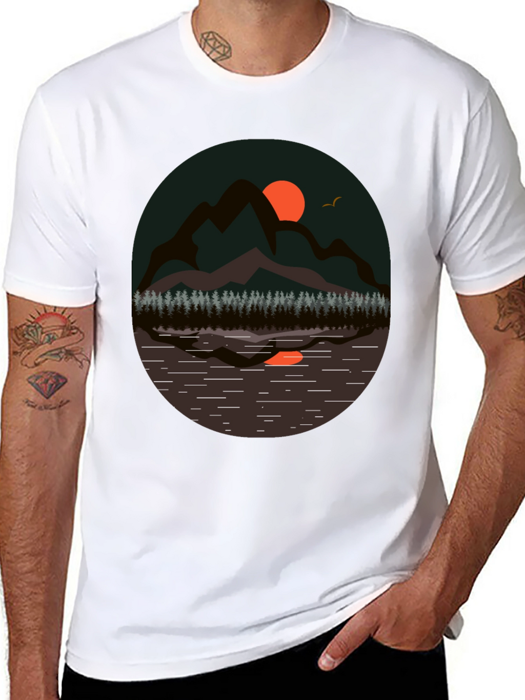 Mountain Scene Graphic Tee