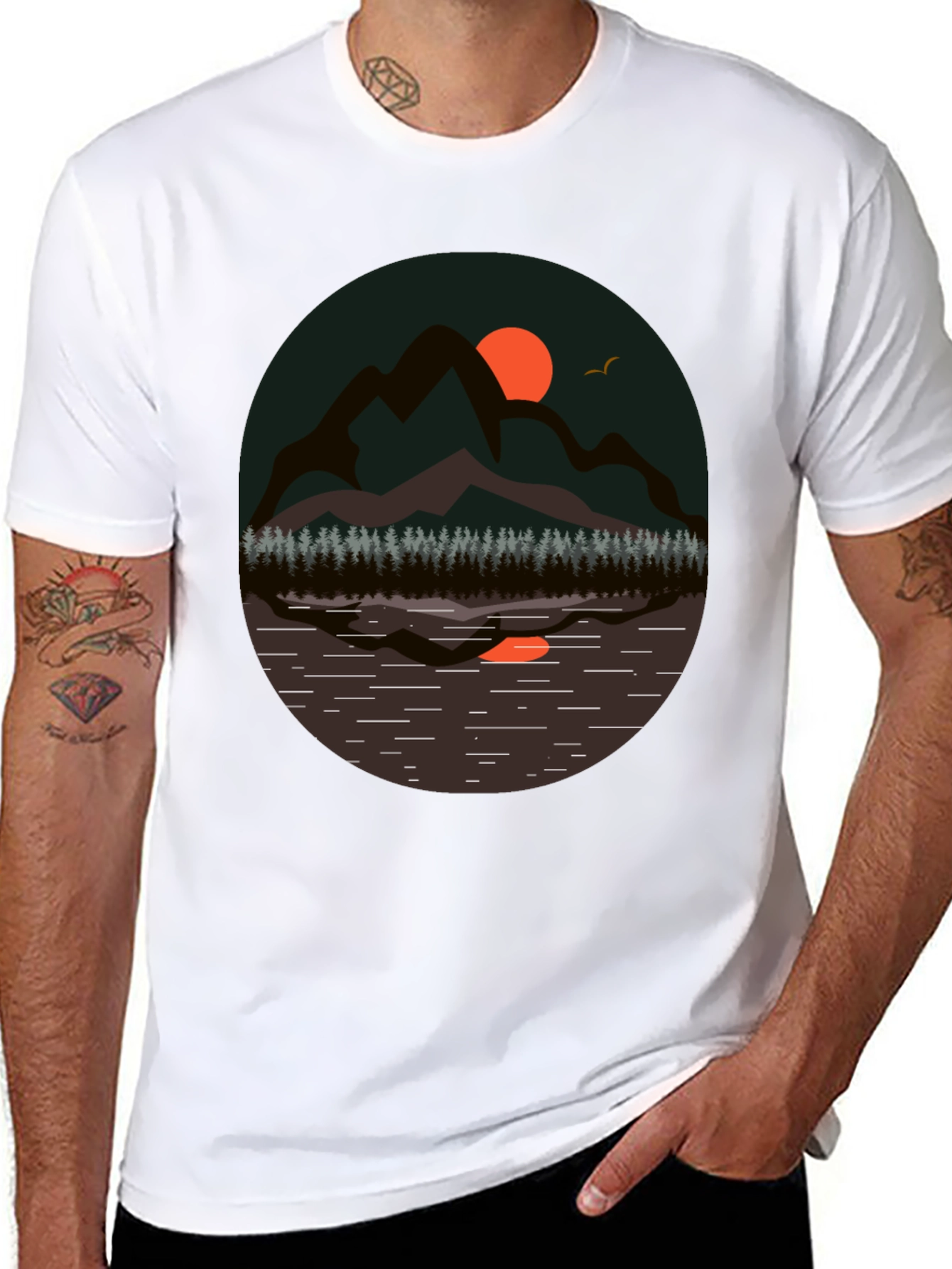 Mountain Scene Graphic Tee