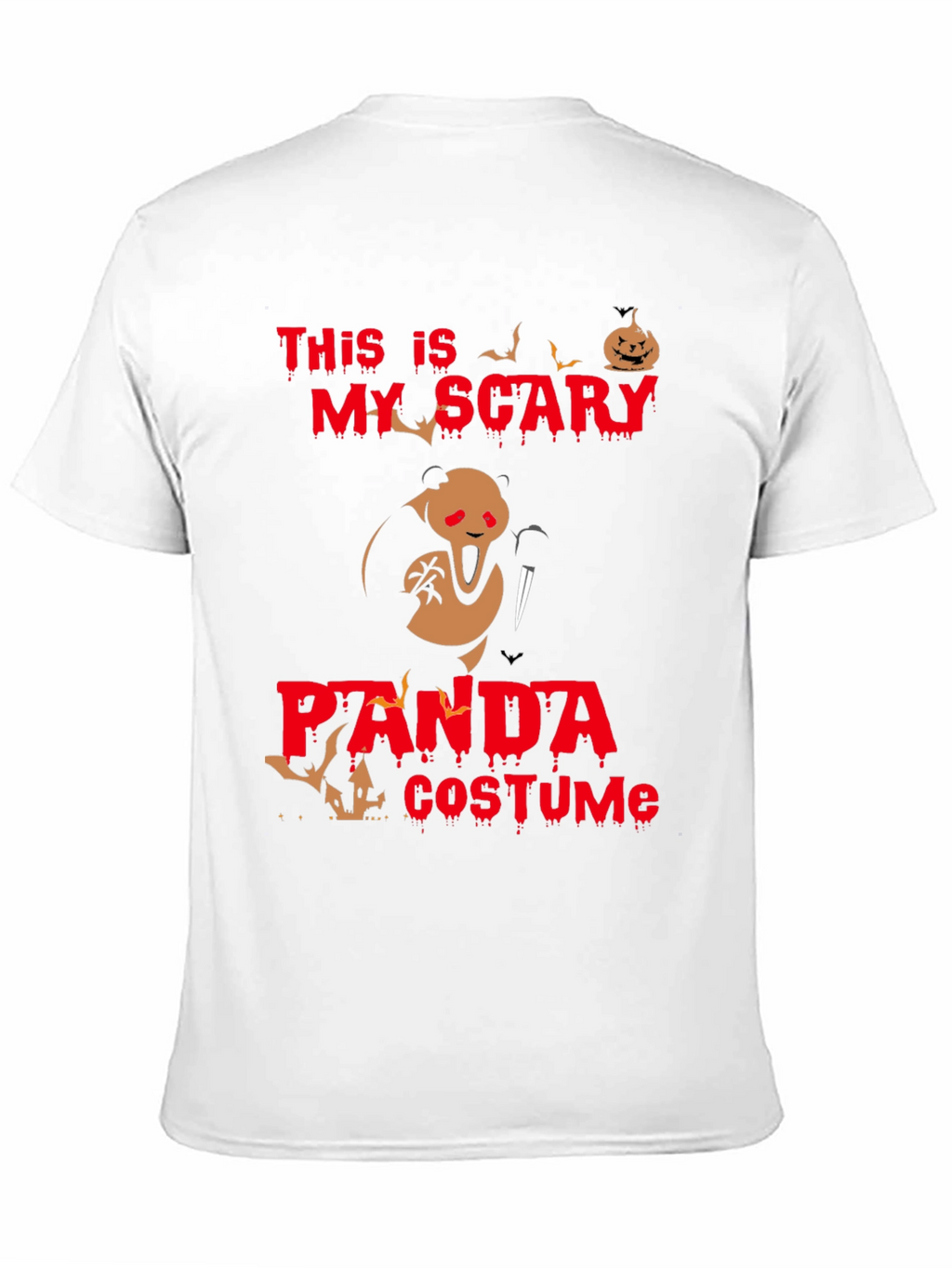 Scary Panda Costume Halloween T-Shirt