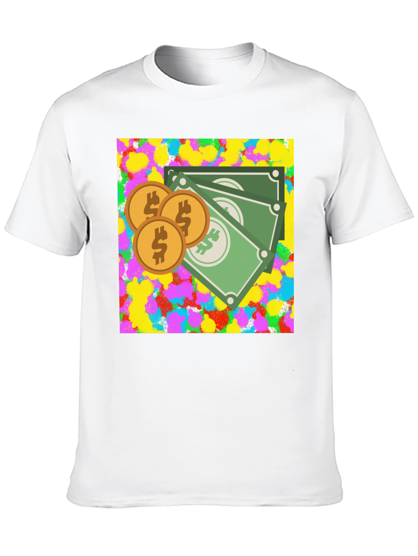 Money Graphic Black T-Shirt