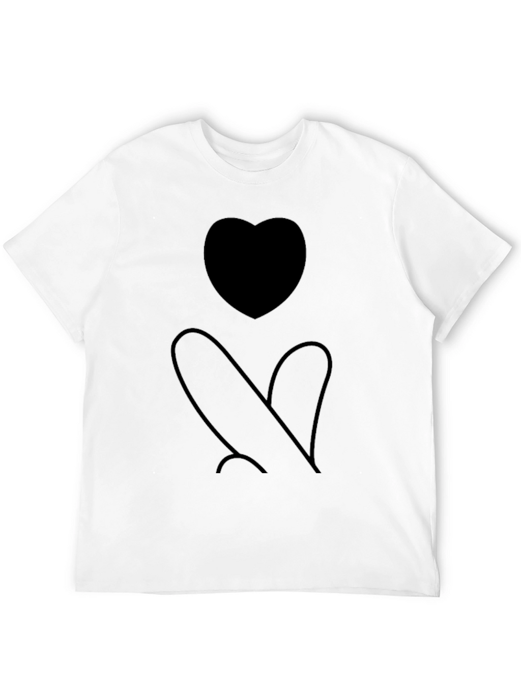 Heart Silhouette Black Graphic Tee