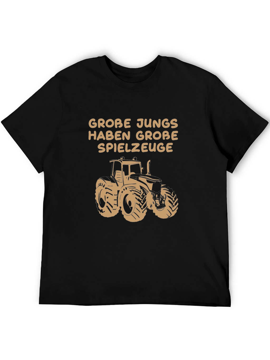 Grobe Jungs Tractor T-Shirt - Black Graphic Tee