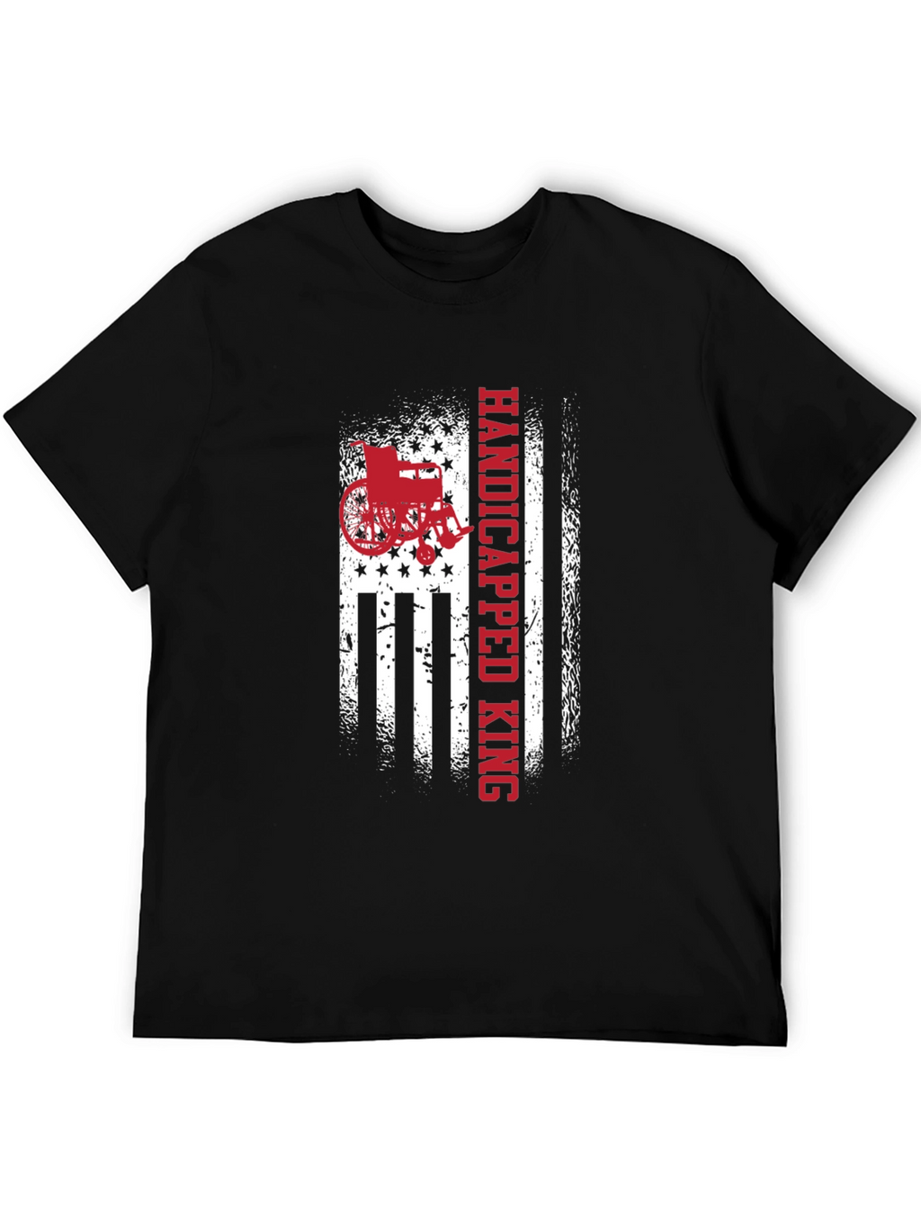 Handicapped King American Flag Graphic Tee