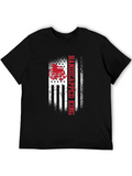 Handicapped King American Flag Graphic Tee