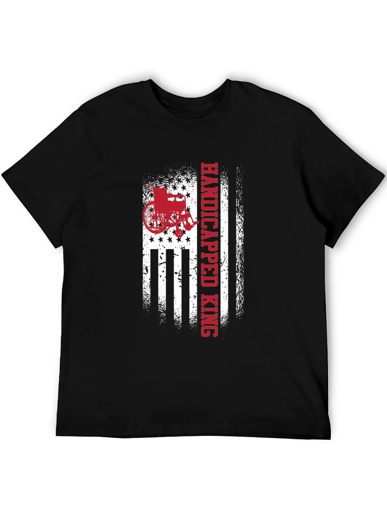 Handicapped King American Flag Graphic Tee