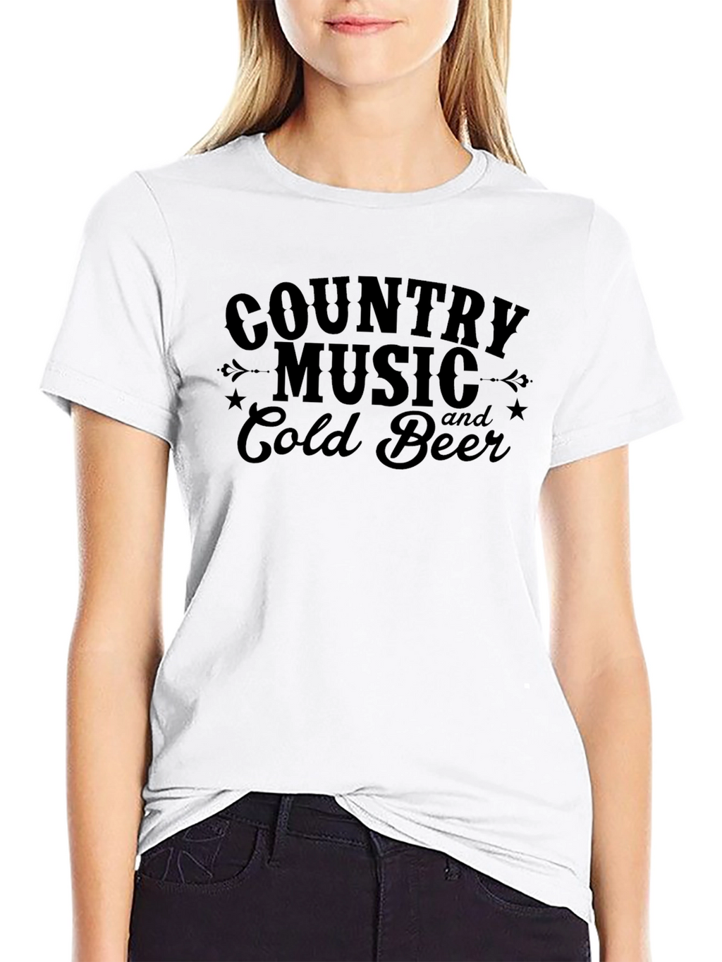 Country Music & Cold Beer Graphic Tee