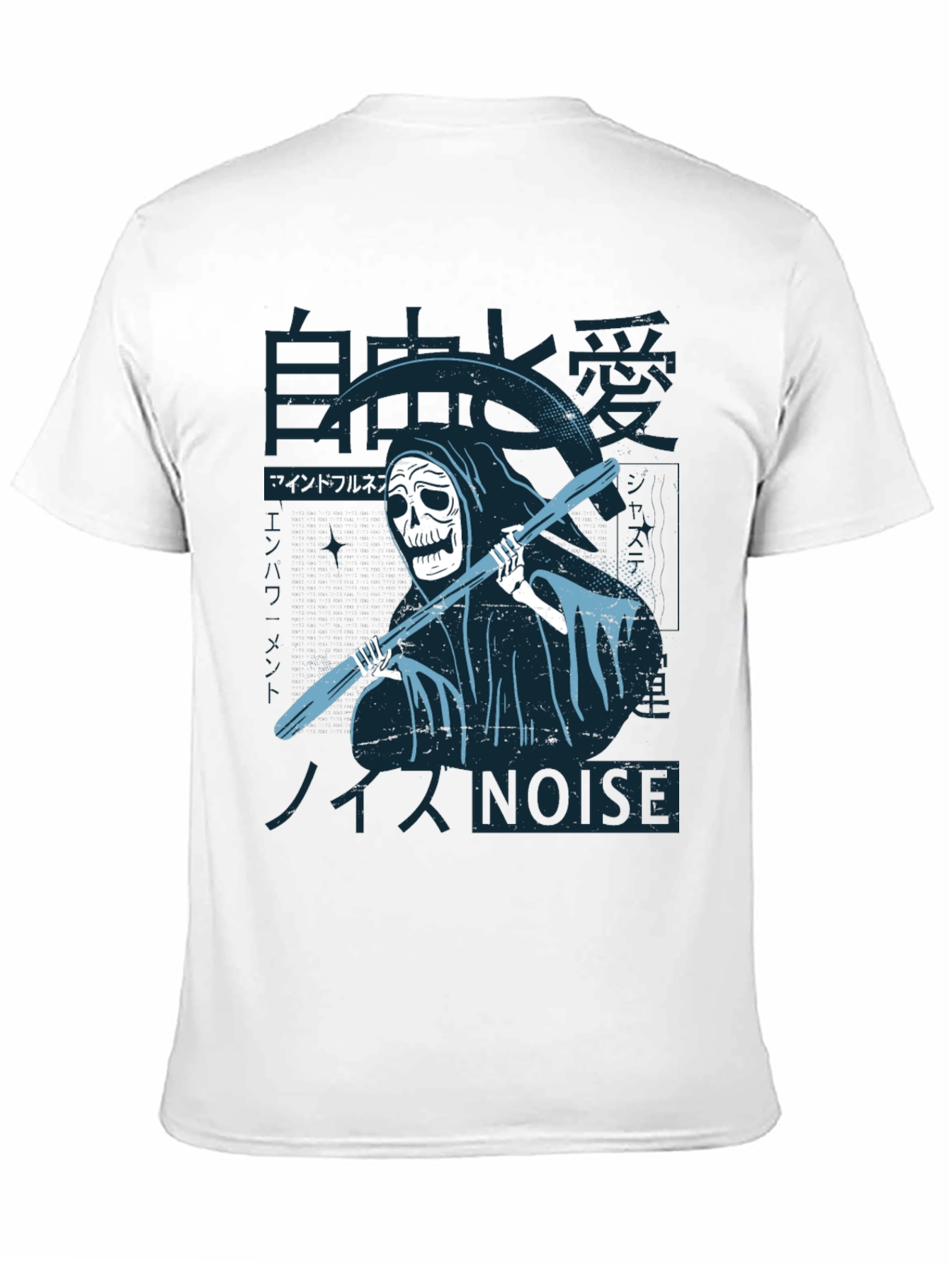 Grim Reaper T-Shirt - Japanese Noise Style Black Tee