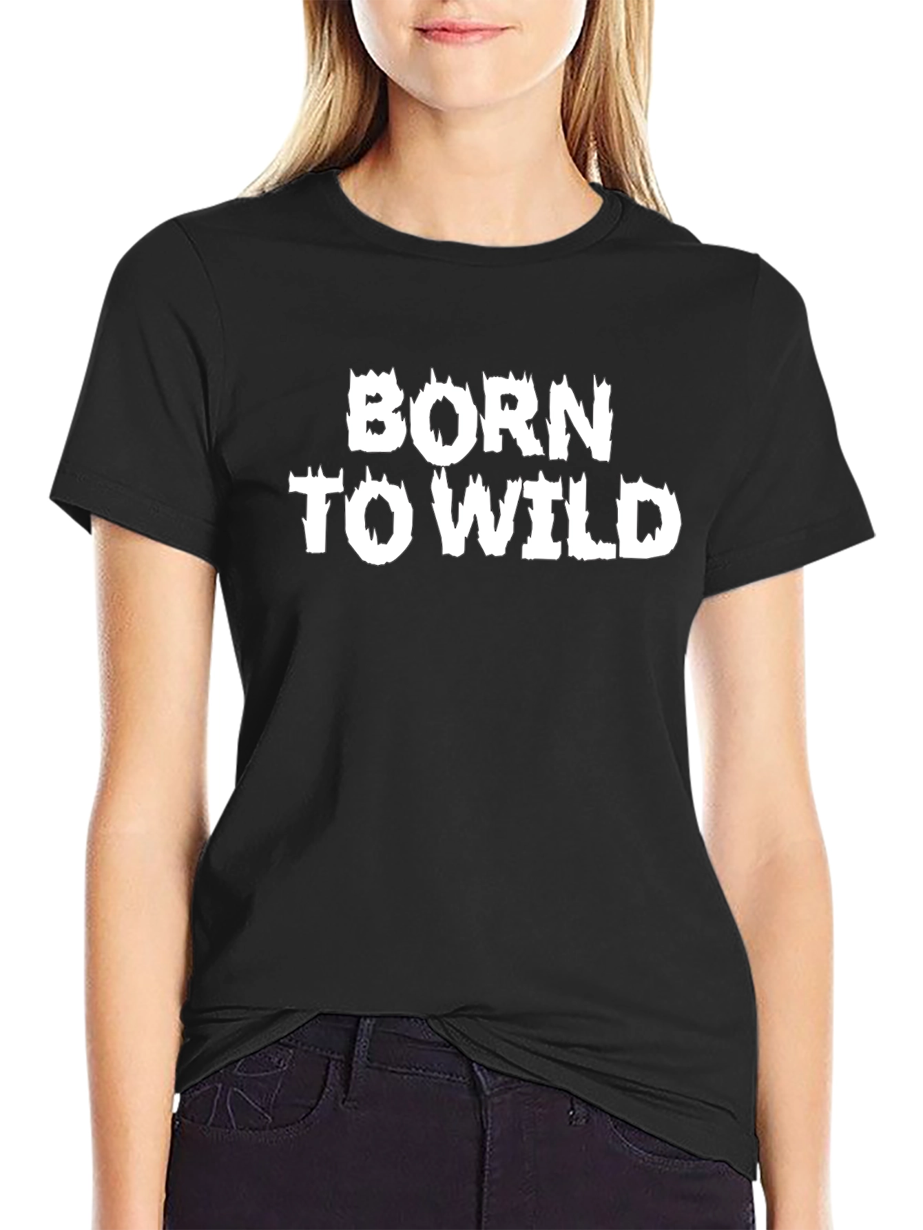Born To Wild Graphic Tee - Mens Black T-Shirt