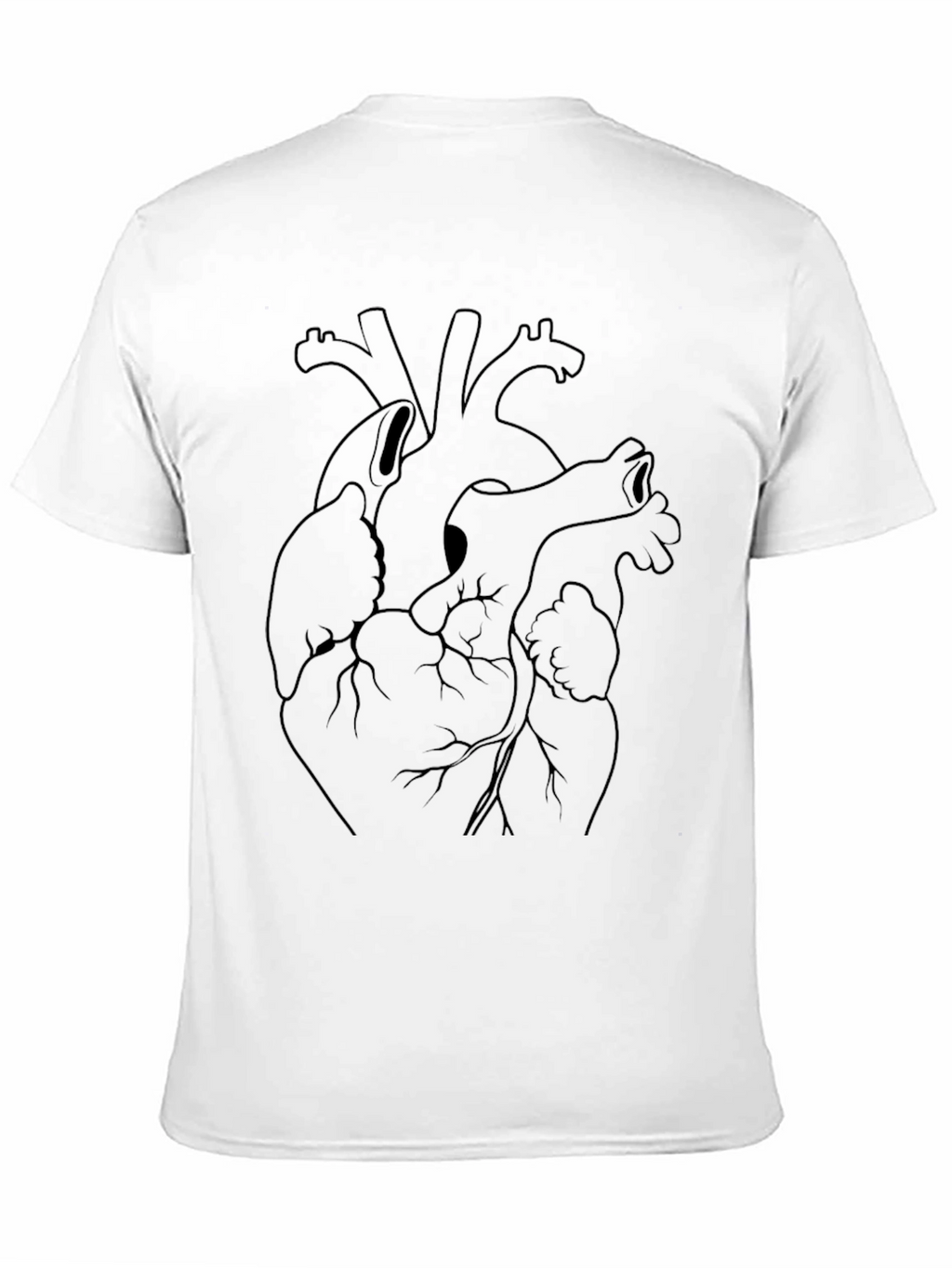 Anatomical Heart Print Black T-Shirt