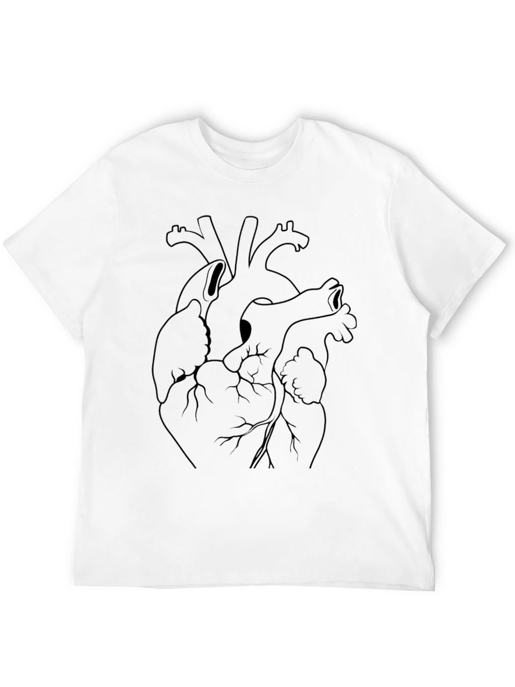 Anatomical Heart Print Black T-Shirt