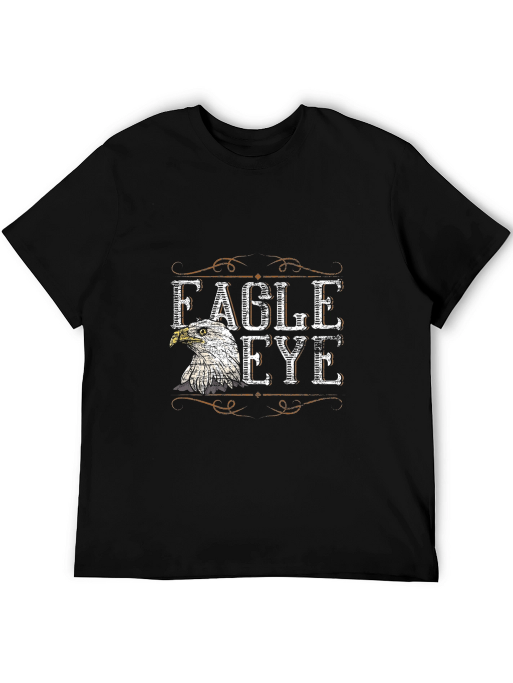 Eagle Eye Graphic T-Shirt - Black Crew Neck