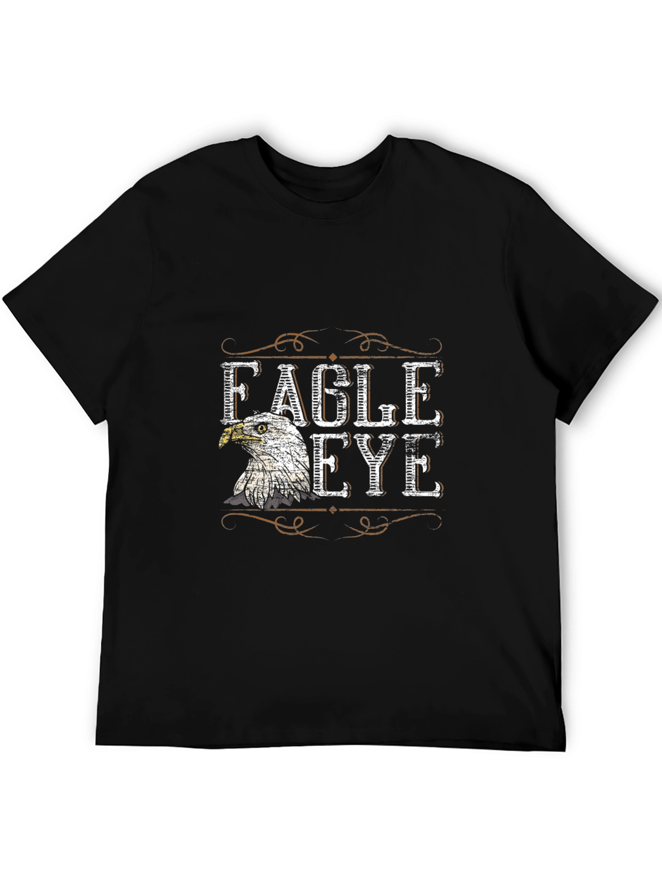 Eagle Eye Graphic T-Shirt - Black Crew Neck