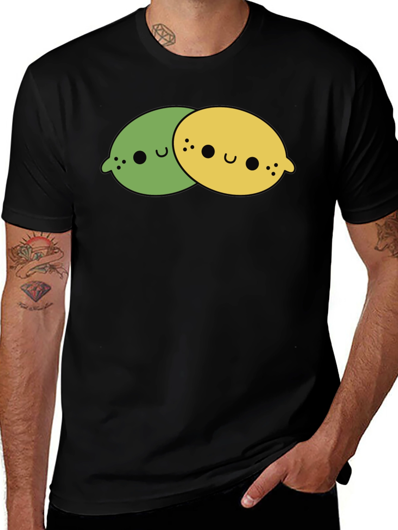 Kawaii Lemon & Lime T-Shirt - Cute Citrus Tee