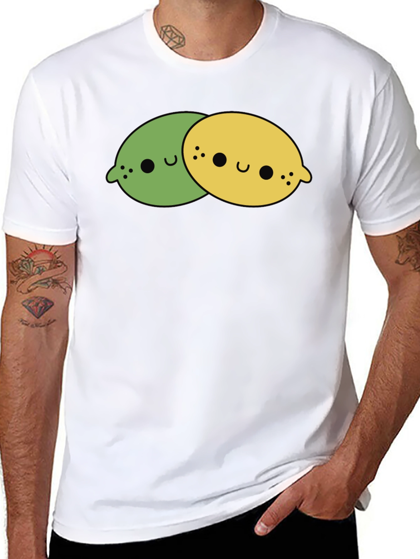 Kawaii Lemon & Lime T-Shirt - Cute Citrus Tee