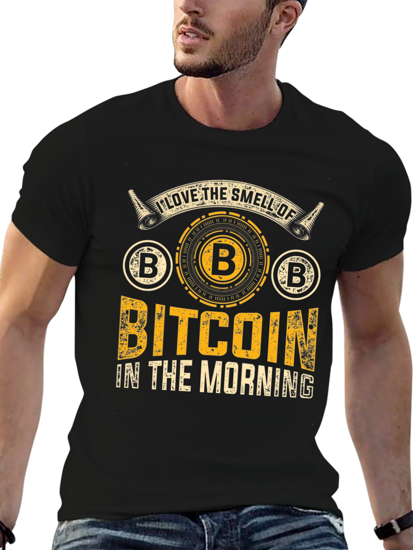 Bitcoin Lover T-Shirt: Smell of Bitcoin in the Morning