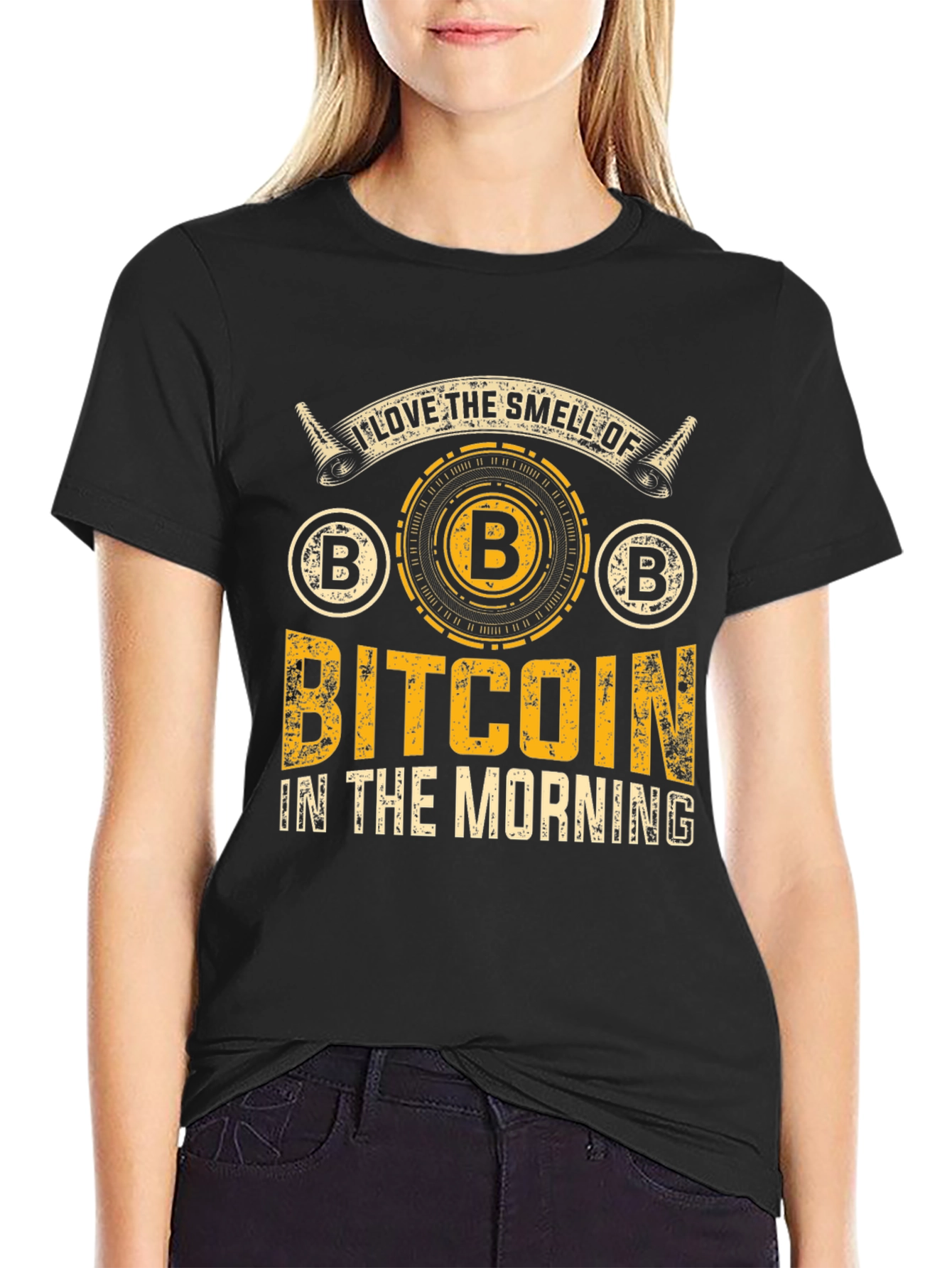 Bitcoin Lover T-Shirt: Smell of Bitcoin in the Morning