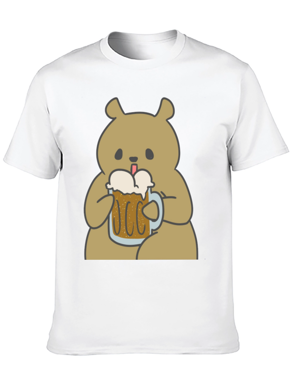 Beer Bear Graphic T-Shirt - Mens Black Tee