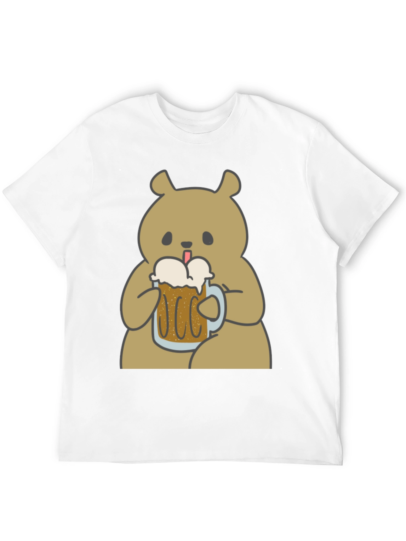 Beer Bear Graphic T-Shirt - Mens Black Tee